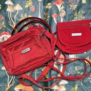 Baggallini Deep Red Crossbody or belt Bag Duo